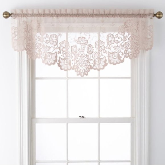 jcpenney Accents Jcpenney Home Shari Lace Ascot Valance Dusty Mauve